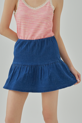 Maybelle Fit & Flare Denim Skort
